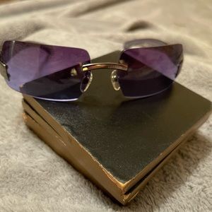 Chanel drill mount rimless sunglasses